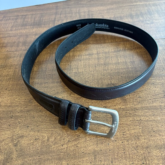 Columbia Size 40 Genuine Leather Belt Black - Picture 1 of 7
